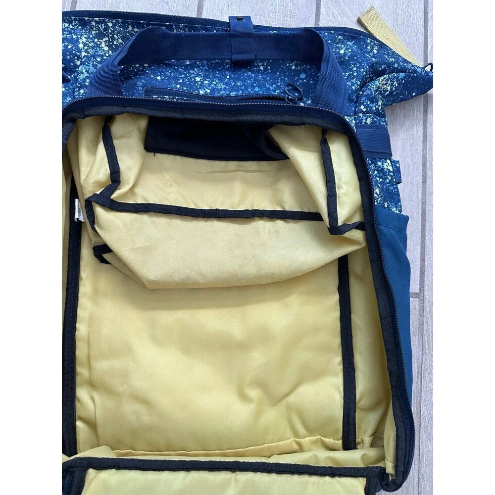 Under Armour Project Rock Duffle Backpack 21.9L Blue Splatter Gym Bag 1364189